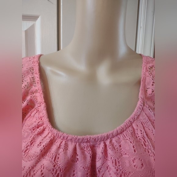 Kristen Nicole women's size large pink knit blouse shirt top - Picture 6 of 8